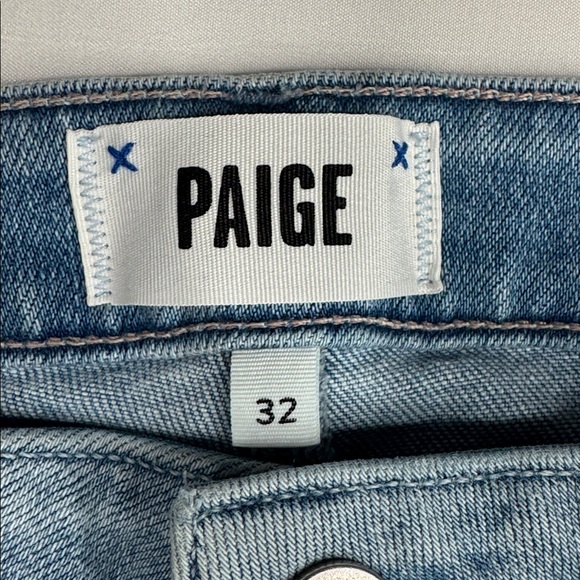 Paige High Rise Laurel Canyon Jeans size 32 32x32 wide leg boot cut soft stretch - Picture 10 of 17